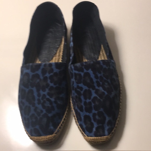 SAINT LAURENT Blue Suede Animal Print Espadrilles 42 - Picture 6 of 7